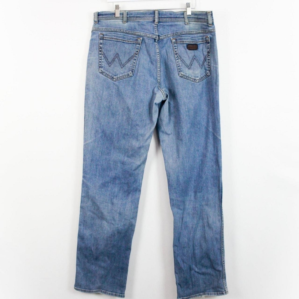Wrangler Texas Stretch Blue Straight Jeans (38/34) - Picture 2 of 5